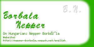 borbala nepper business card